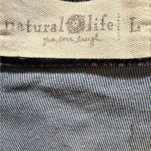 Natural Life Rebecca Wisteria Floral Dress Size Large EUC Lagenlook Pockets - Picture 3 of 5